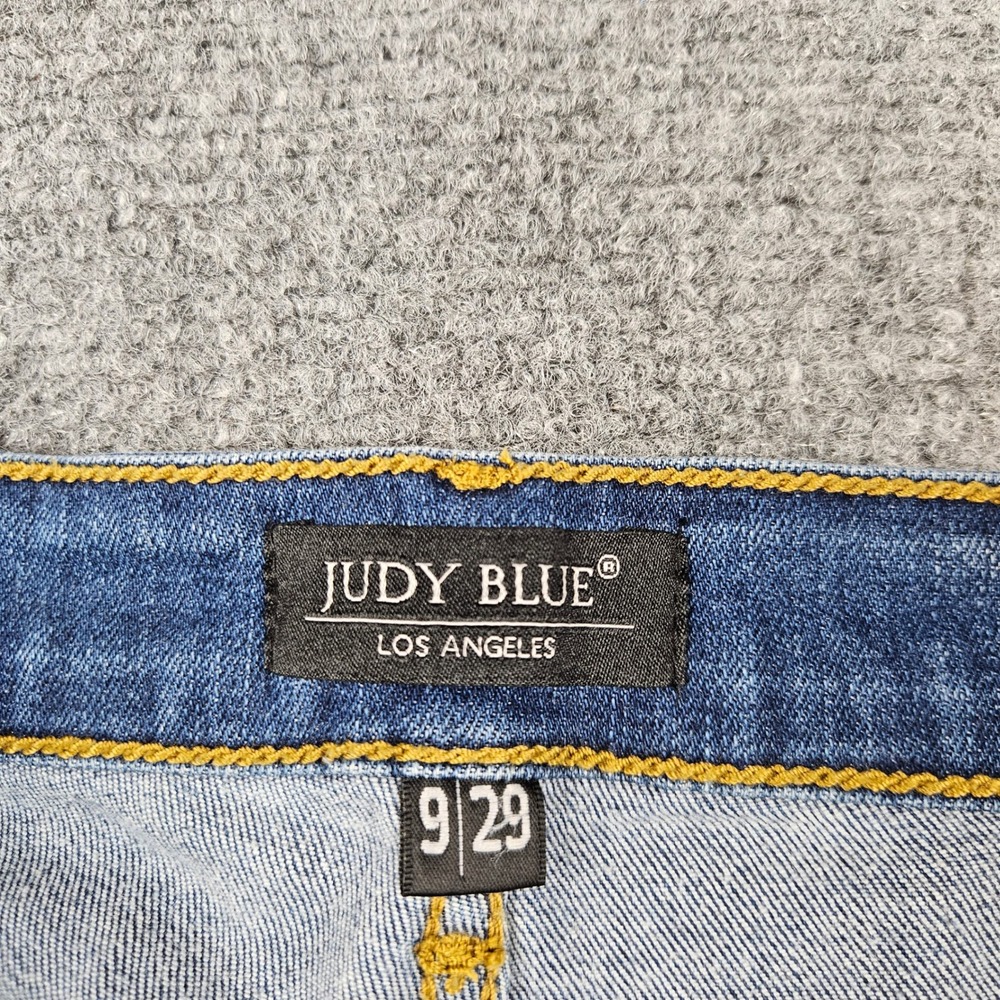 Judy Blue Skinny Fit Distressed Leopard Patch Jeans Medium Wash JB8265MD 9/29 - Picture 3 of 12